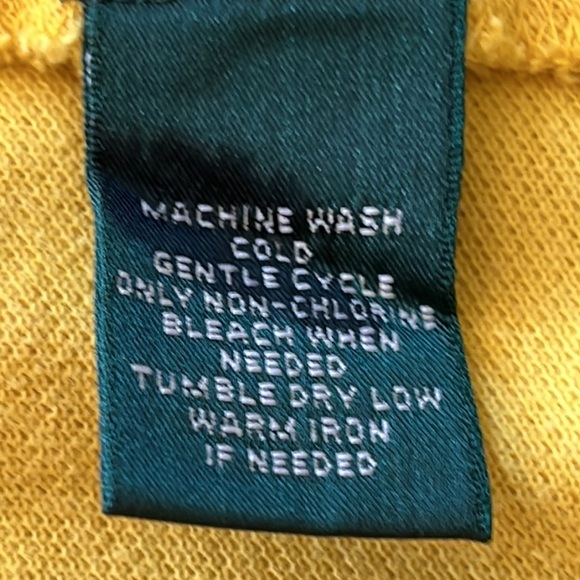 Lauren Ralph Lauren Cotton Vintage Short Sleeve Polo, Yellow | L - Picture 12 of 13